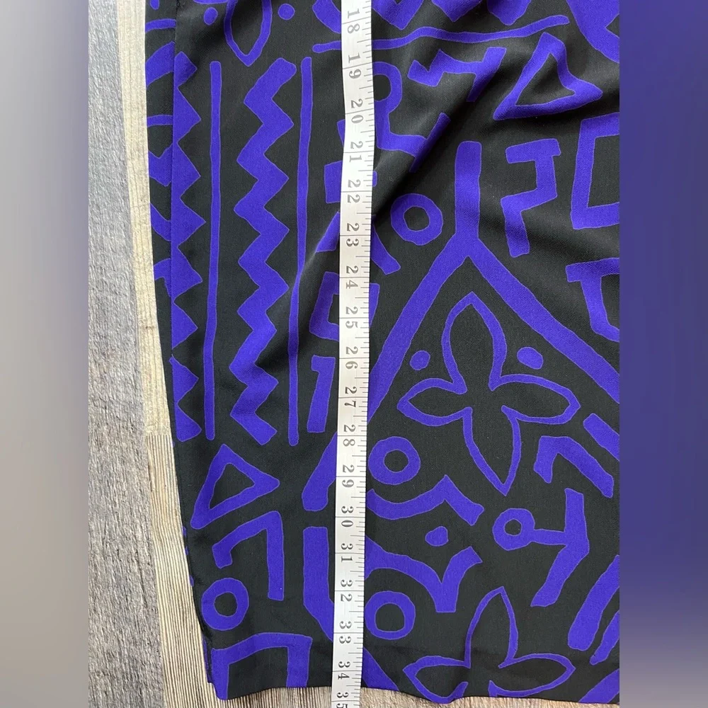 90s Vintage Joan Leslie Maxi Long Skirt PURPLE BLACK Color Size 20W - Picture 6 of 7